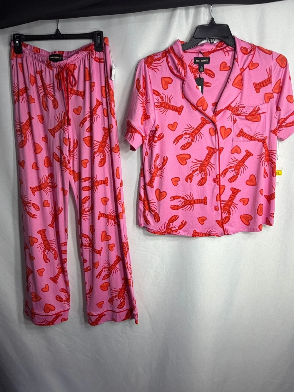 wild fable Pink and Red Lobster Heart Pajama Set for women’s size S new W tags